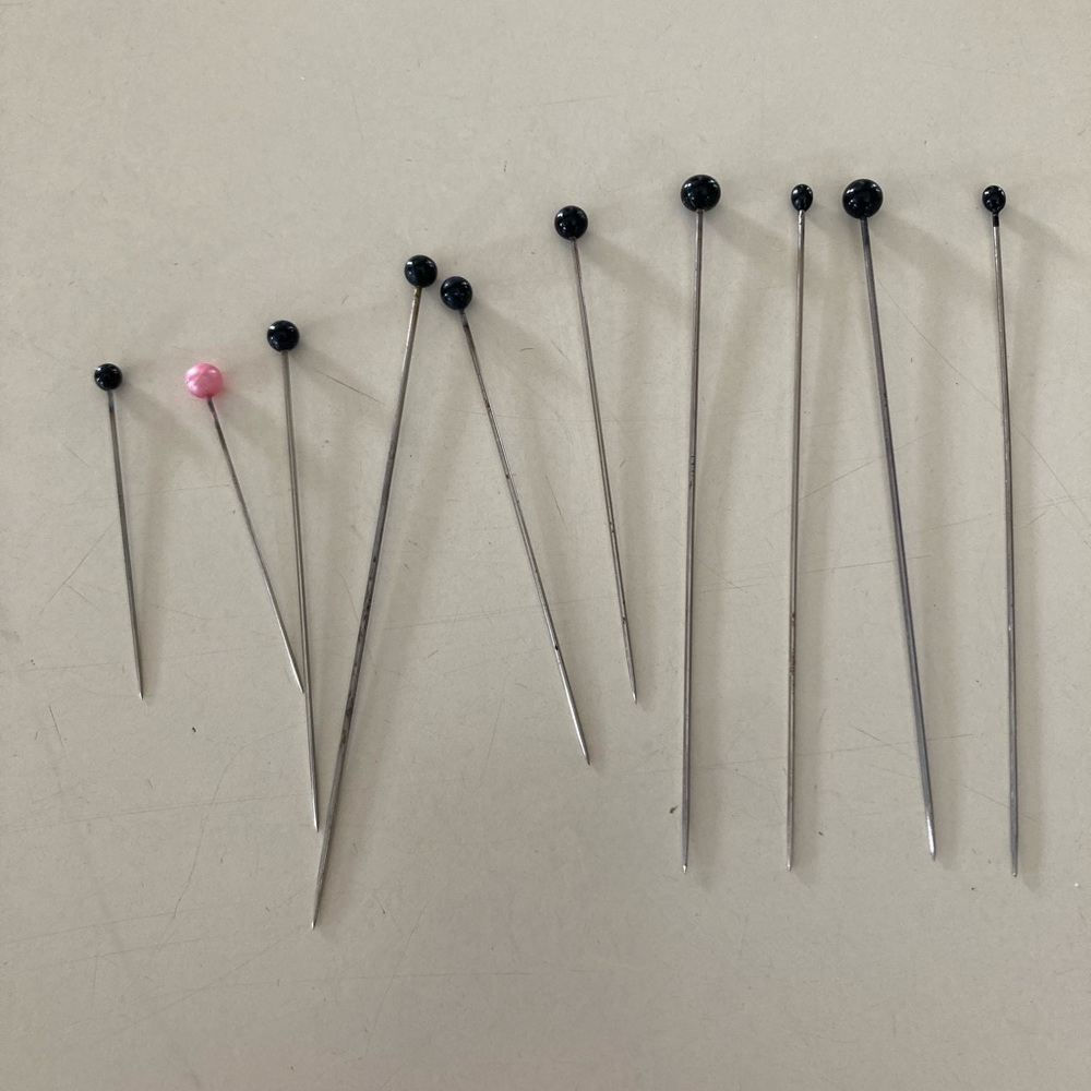 Lot of 10 Vintage Art Deco Hat Pin Lot Fashion Jewelry Assorted Sizes
